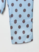 Load image into Gallery viewer, Polka Dot Satin Crop Shirt Women Office N6C109