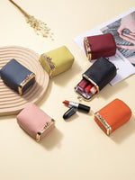 Load image into Gallery viewer, Genuine Leather Pebble Frame Purse Lipstick Organizer N6B197