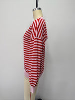 Load image into Gallery viewer, Backless Color Block Stripe Oversized Knit Pullover N6G185