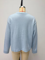 Load image into Gallery viewer, Printed Round Neck Loose Knit Pullover Sweater Women N6H301