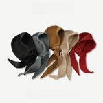 Load image into Gallery viewer, Letter Patch Scarf Hat Acrylic Knit Ear Warmer Beanie M5A314