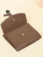 Load image into Gallery viewer, Pebble Grain Genuine Leather Short Bi-fold Wallet N6D024