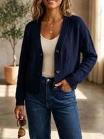 Load image into Gallery viewer, Chunky Knit V-Neck Cardigan Women Loose Fit N6G274