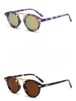 Load image into Gallery viewer, Leopard Print Round Frame Sunglasses Women N6B164