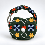 Load image into Gallery viewer, Floral Embroidered Cotton Linen Mini Coin Purse N6J269