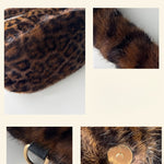 Load image into Gallery viewer, Women's Plush Leopard Print Tote Shoulder Bag N6J155