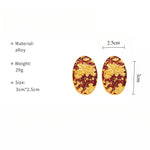 Load image into Gallery viewer, Vintage Enamel Floral Stud Earrings Silver Posts S5P200