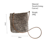 Load image into Gallery viewer, Retro Stripe Tweed Crossbody Bag Women S5P710