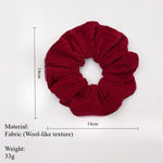 Load image into Gallery viewer, Wool-like Elastic Scrunchy Tweed Ponytail Hair Tie S5P782