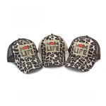 Load image into Gallery viewer, Leopard Appliqué Baseball Cap Wide Brim Sun Hat N6G208