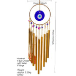 Load image into Gallery viewer, Boho Evil Eye 9-Tube Wind Chime Garden Hanging Decor N6F303