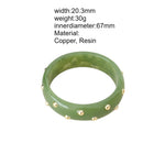 Load image into Gallery viewer, Vintage Studded Resin Bangle Wide Cuff Bracelet N6F098