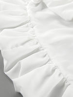 Load image into Gallery viewer, White High Waist Office Puff Skirt N6D112