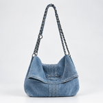 Load image into Gallery viewer, Women's Large Canvas Chain Strap Tote Bag N6J193