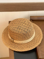 Load image into Gallery viewer, Openweave Flat Top Straw Hat French Retro Vacation N6C370