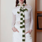 Load image into Gallery viewer, Furry Striped Skinny Knit Scarf Women Autumn N6H251