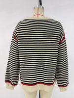 Load image into Gallery viewer, Striped Round Neck Oversized Knit Pullover Women N6G188