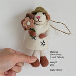 Load image into Gallery viewer, Handmade Wool Felt Bag Charm Cute Animal Ornament N6G032