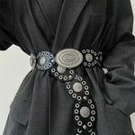 Load image into Gallery viewer, Women's PU Studded Wide Waist Belt N6J132