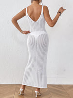Load image into Gallery viewer, Resort Backless Maxi Dress V Neck White N25A036