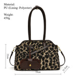 Load image into Gallery viewer, Retro Leopard Print Tote Bag Medium Capacity Shoulder S5P699