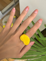 Load image into Gallery viewer, Candy Color Heart Resin Ring Vacation Style Women N6A217