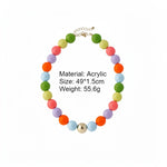 Load image into Gallery viewer, Colorful Dopamine Acrylic Round Bead Necklace N6F092