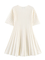 Load image into Gallery viewer, Knit Round Neck Short Sleeve Dress Women N6C270