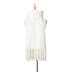 Load image into Gallery viewer, Womens Solid Color Boucle Chunky Fringe Scarf N6K251