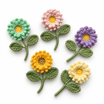 Load image into Gallery viewer, Womens Hand Crocheted Sunflower Brooch N6K310
