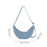 Load image into Gallery viewer, Women's Washed Denim Dumpling Crossbody Bag N6J197
