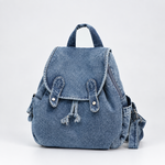 Load image into Gallery viewer, Unisex Denim Drawstring Flap Backpack N6J195