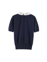 Load image into Gallery viewer, Retro Streetwear Paneled Lapel Short Sleeve Knit Top N6G157