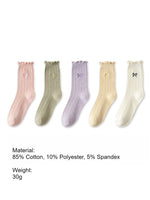 Load image into Gallery viewer, Ruffle Trim Slouch Socks Women N6C155