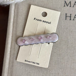 Load image into Gallery viewer, Colored Crystal Oval Hair Clip Acetate Duckbill Bangs S5P896