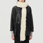 Load image into Gallery viewer, Custom 100% Wool Curly Knit Scarf Women S5P684