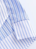 Load image into Gallery viewer, Striped Spliced Shirt Open Front Casual N6C093