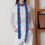 Load image into Gallery viewer, Furry Striped Skinny Knit Scarf Women Autumn N6H251