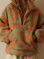 Load image into Gallery viewer, Polar Fleece Floral Sweatshirt Women Multiple Colors N5A509