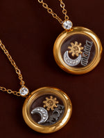 Load image into Gallery viewer, Mom Mirror Pendant Necklace 18K Gold Plated N6D535