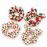 Load image into Gallery viewer, Christmas Polka Dot Plaid Bunny Ear Scrunchie N6K005