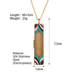 Load image into Gallery viewer, Openable Photo Locket Geometric Necklace Women N6E114