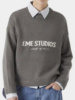 Load image into Gallery viewer, Letter Jacquard Knit Sweater Women Multiple Colors N5A504