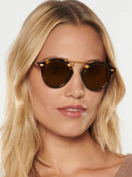 Load image into Gallery viewer, Leopard Print Round Frame Sunglasses Women N6B164