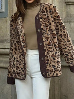 Load image into Gallery viewer, Lamb Fleece Leopard Print Jacket Women Multiple Colors N5A578