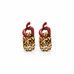 Load image into Gallery viewer, Geometric Acrylic Drop Earrings Leopard Print N6A143