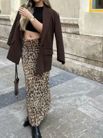 Load image into Gallery viewer, Womens Animal Print Tulle Tiered Skirt N25A074