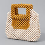 Load image into Gallery viewer, Handwoven Maple Bead Small Square Tote Women S5P968