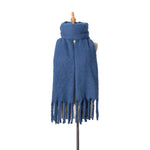 Load image into Gallery viewer, Womens Solid Color Boucle Chunky Fringe Scarf N6K251