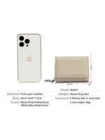 Load image into Gallery viewer, Tri-Fold Genuine Leather Mini Wallet Women N6B220